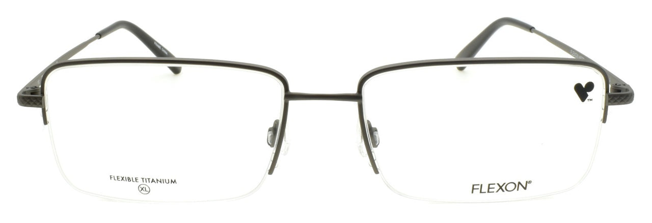 Flexon H6073 070 Men's Glasses Frames Half-rim Satin Gunmetal 59-18-150 Titanium