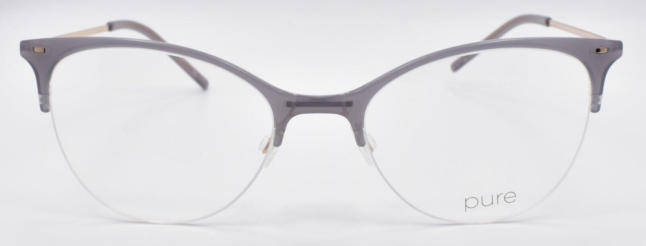 Marchon Airlock 3006 035 Women's Eyeglasses Frames Half-rim 52-19-145 Light Grey