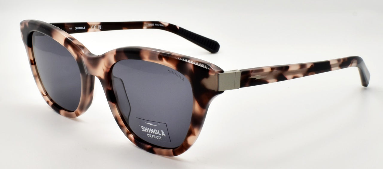 Shinola by Flexon SH1503S 688 Women's Sunglasses Cat Eye Blush Tortoise