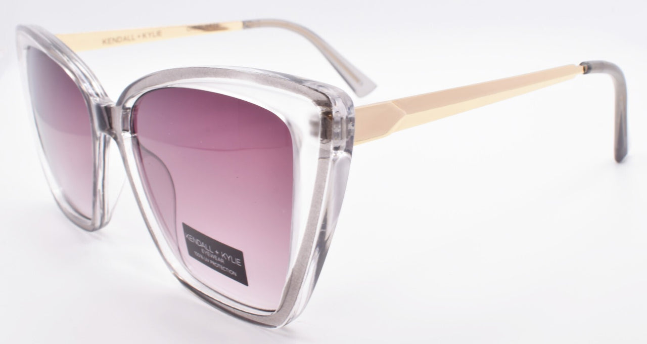 Kendall + Kylie Charlotte KK5126 035 Women's Sunglasses Cateye Crystal / Smoke