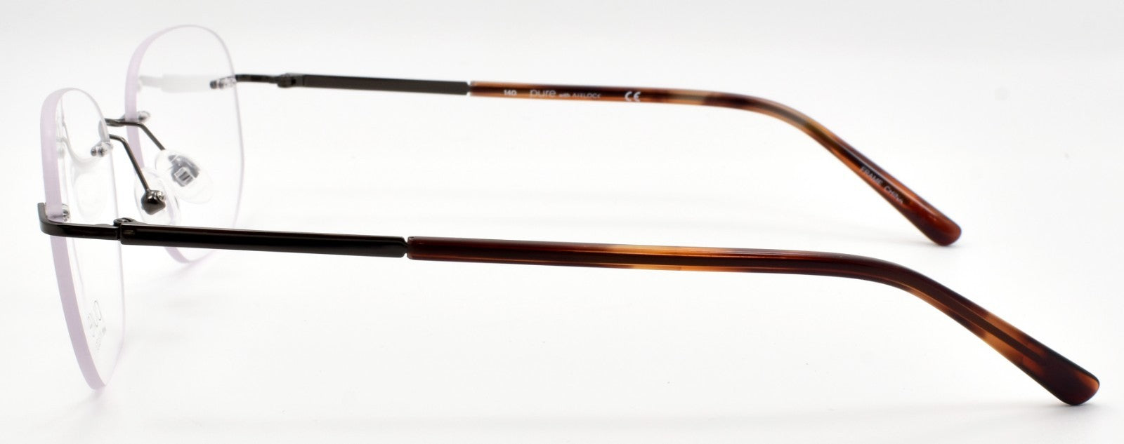 Airlock Prosper 203 210 Men's Eyeglasses Frames Rimless 53-18-140 Brown2