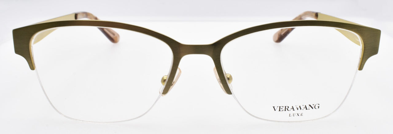 Vera Wang Nerthus MO Women's Eyeglasses Half-rim 51-16-135 Mocha w/ Crystals