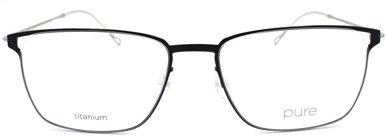 Marchon Airlock Pure P-4004 001 Men's Eyeglasses Frames Titanium 54-17-145 Black