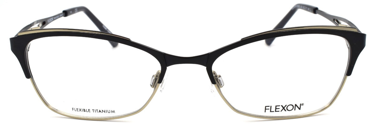 Flexon W3000 001 Women's Glasses Frames Black Cat Eye 53-17-135 Flex Titanium