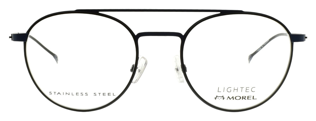 LIGHTEC 30093L NB12 Morel Men's Eyeglasses Frames Aviator 50-20-145 Black Blue