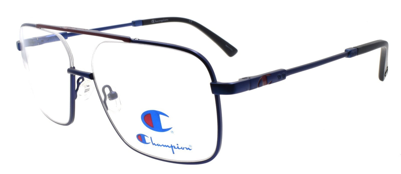 Champion Sam C04 Men's Eyeglasses Frames Aviator 57-15-145 Navy / Gunmetal