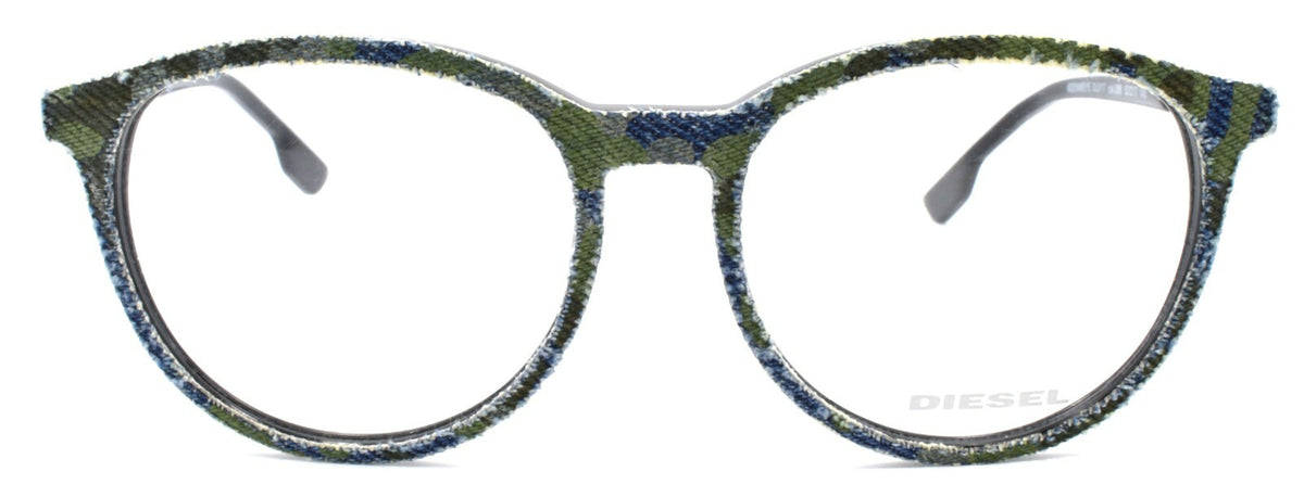 Diesel DL5117 098 Unisex Eyeglasses Frames 52-17-145 Green Blue Camo Denim