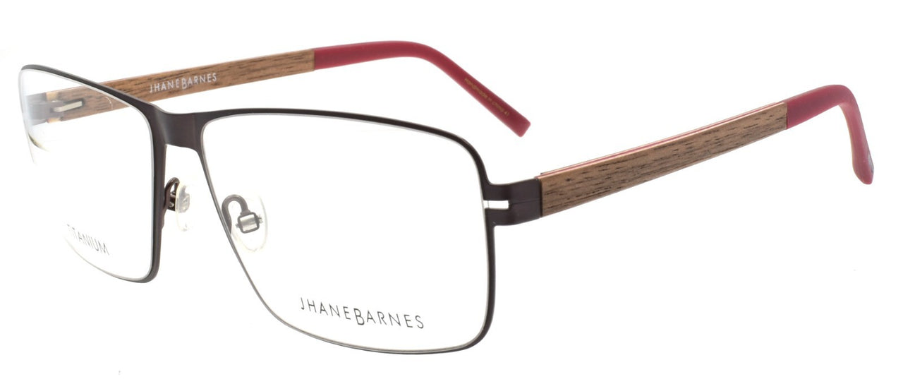 Jhane Barnes Quadrangle GM Men's Eyeglasses Frames 56-14-140 Gunmetal Titanium