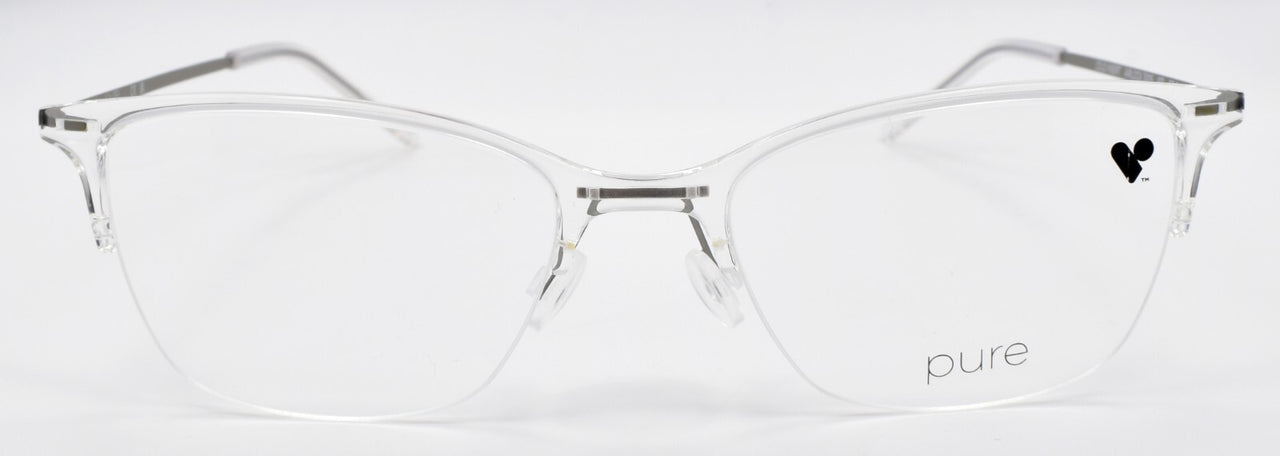 Airlock Pure 3005 971 Women's Glasses Frames Half-rim 53-18-145 Crystal Clear