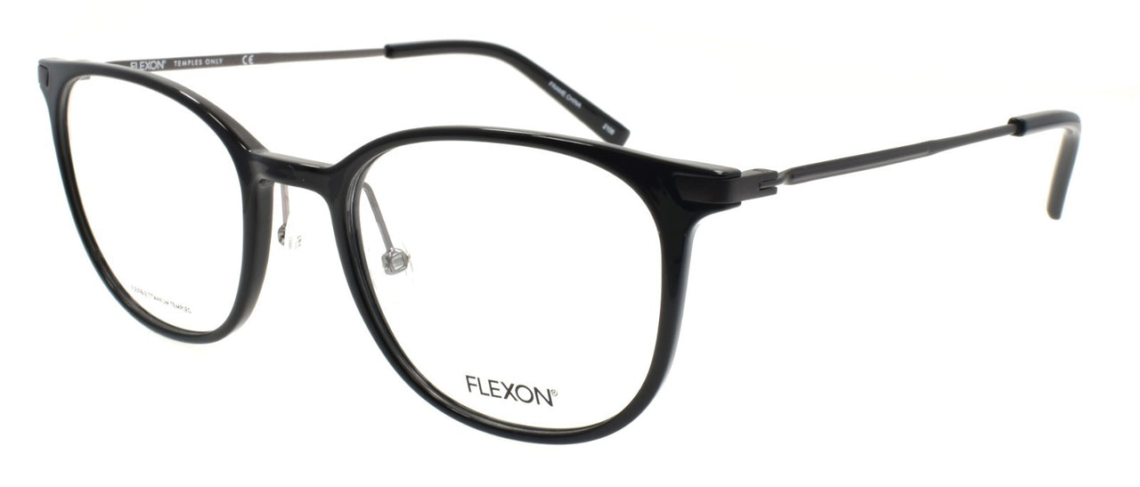 Flexon EP8002 001 Eyeglasses Frames Black 52-20-145 Titanium Temples