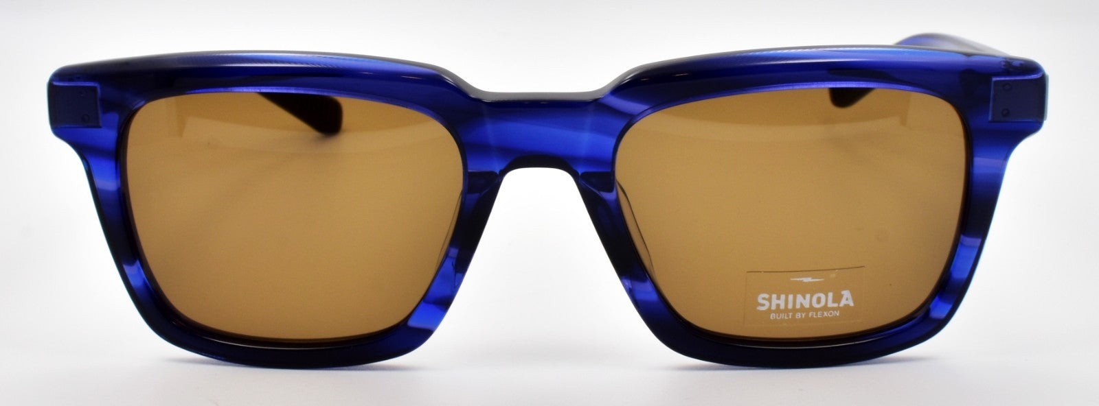 Shinola by Flexon SH1500S 460 Men's Sunglasses 54-21-145 Navy Horn / Brown1