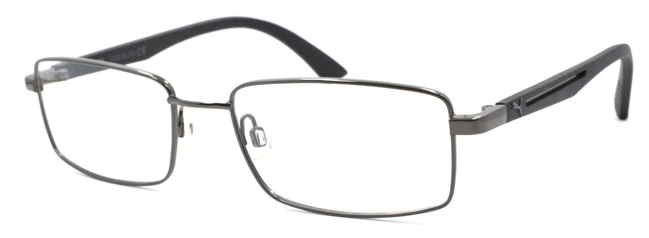 PUMA PU0019O 004 Men's Eyeglasses Frames 53-18-140 Ruthenium / Black
