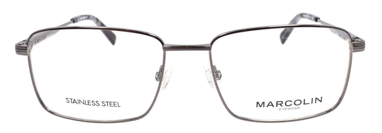 Marcolin MA3028 008 Men's Eyeglasses Frames 54-17-145 Shiny Gunmetal