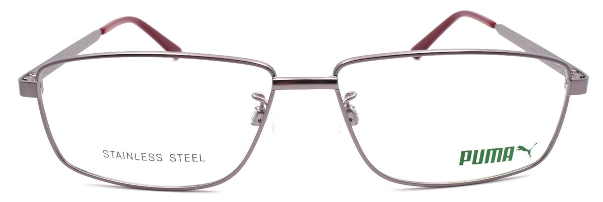PUMA PE0115O 002 Men's Eyeglasses Frames 57-14-150 Ruthenium