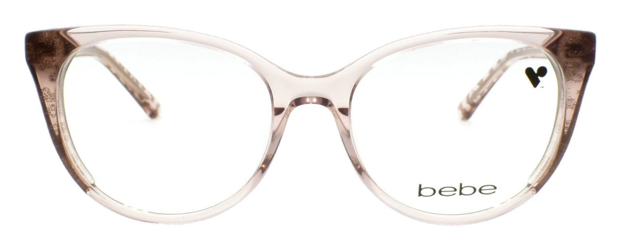 Bebe BB5208 200 Women's Eyeglasses Frames Acetate 52-17-135 Topaz Brown Animal