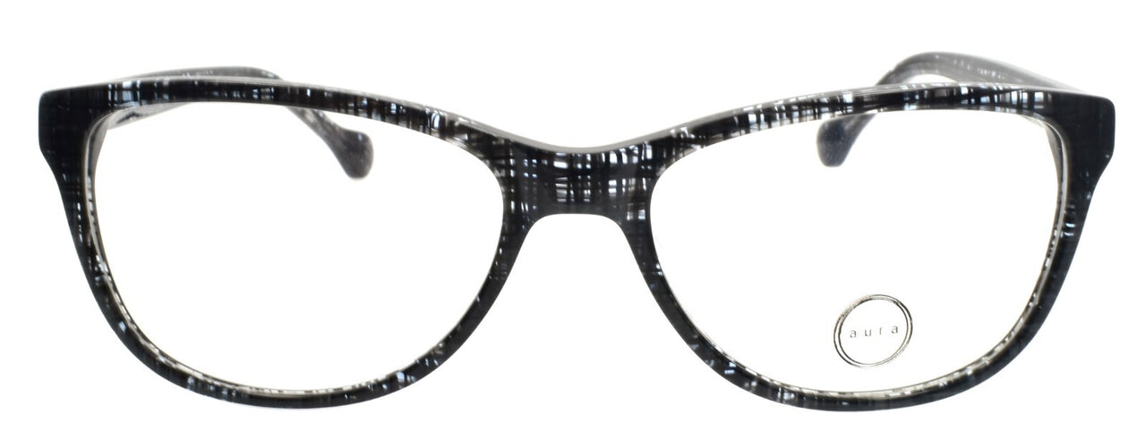 Aura Eyewear Tulip BLK Women's Eyeglasses Frames Acetate 53-16-140 Black