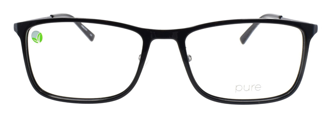 Airlock P-2008 001 Pure Men's Eyeglasses Frames 57-18-145 Shiny Black