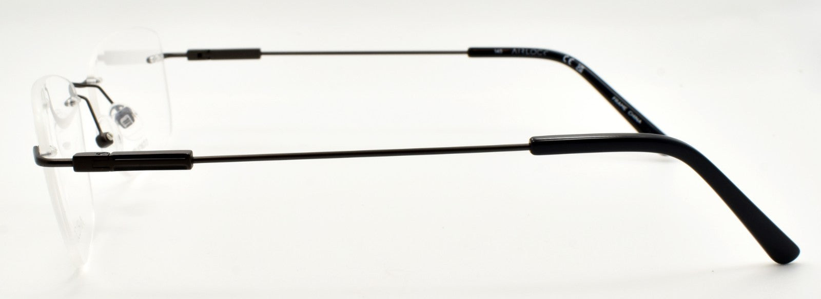 Airlock Crop 200 072 Men's Eyeglasses Frames Rimless 54-18-145 Satin Gunmetal2