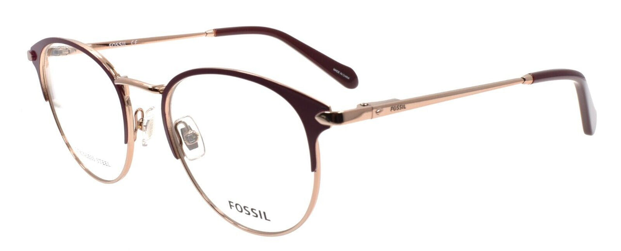 Fossil FOS 7087/G 7BL Women's Eyeglasses Frames 50-20-140 Burgundy / Gold