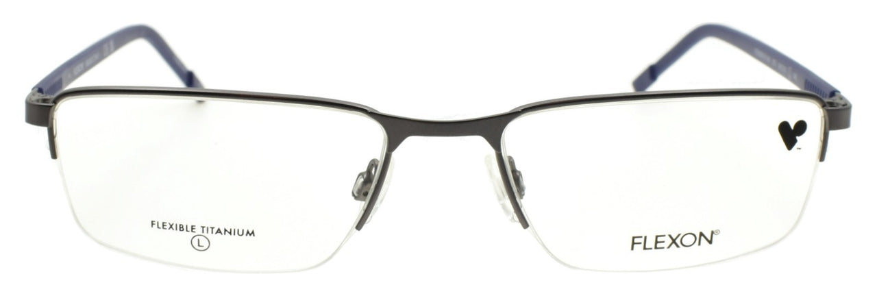 Flexon E1146 073 Men's Glasses Half-rim Satin Gunmetal 54-18-145 Flex Titanium1