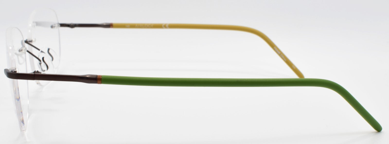 Airlock Endless 206 301 Men's Eyeglasses Frames Rimless 53-18-140 Dark Olive2