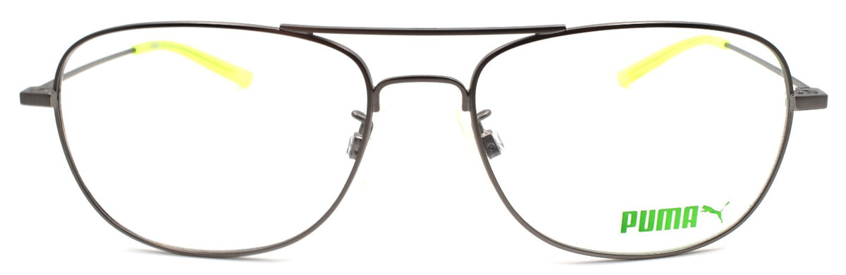 PUMA PU0141O 003 Men's Eyeglasses Frames Aviator 56-17-145 Ruthenium