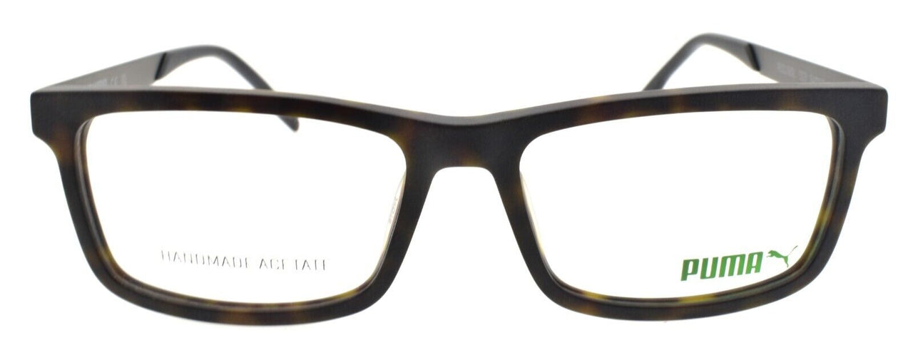 PUMA PE0138OL 003 Men's Eyeglasses Frames 54-16-140 Havana / Ruthenium