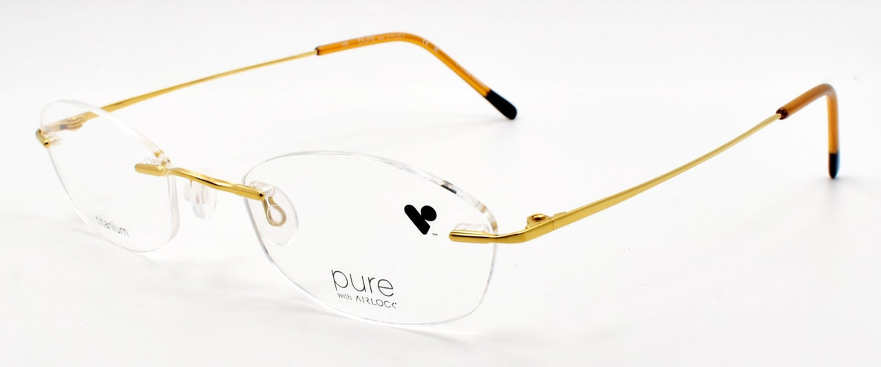 Airlock Seven Sixty 209 710 Eyeglasses Frames Rimless 49-21-135 Gold0