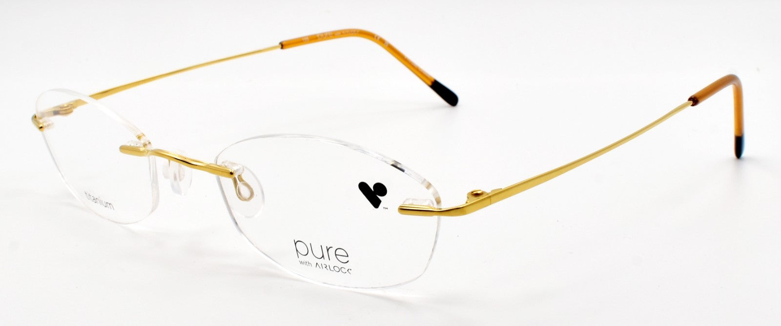 Airlock Seven Sixty 209 710 Eyeglasses Frames Rimless 49-21-135 Gold0