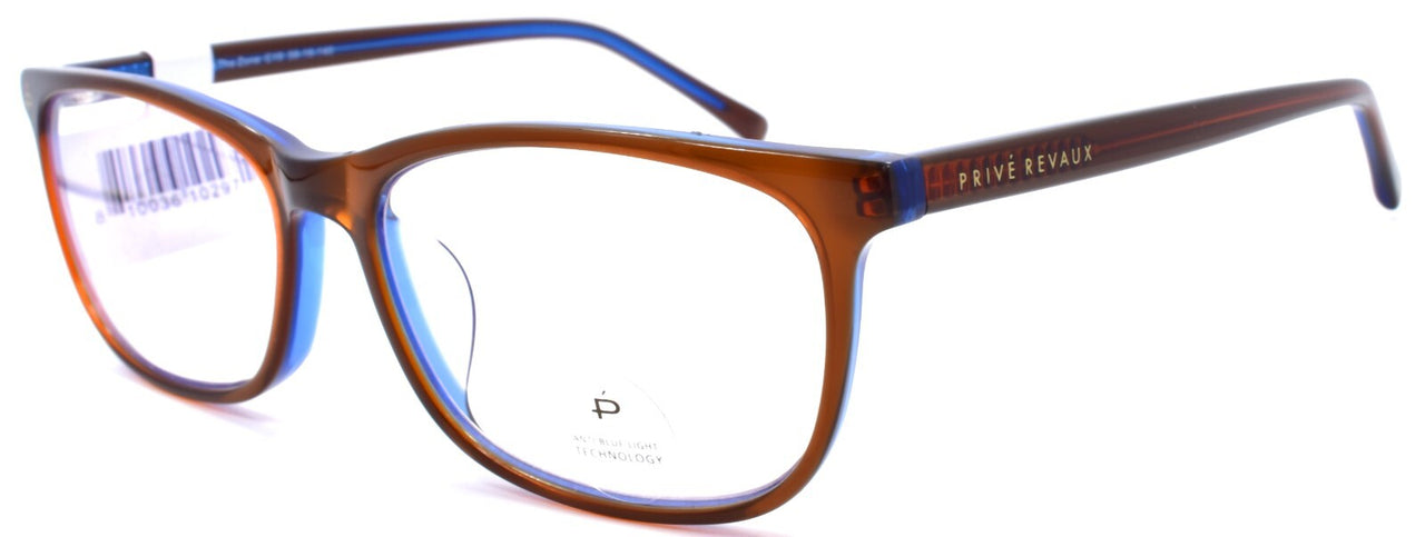 Prive Revaux In The Zone Eyeglasses Blue Light Blocking RX-ready Brown / Blue