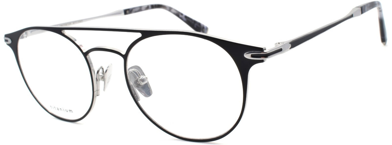 John Varvatos V169 Men's Eyeglasses Aviator Titanium 49-18-145 Black / Silver