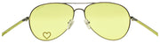 GUESS GU7575-S 10E Women's Sunglasses Aviator Silver / Yellow Heart Detail3