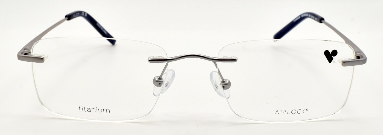 Airlock Refine 200 046 Men's Eyeglasses Frames Rimless 52-18-145 Silver1