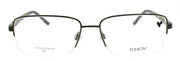 Flexon H6084 314 XL Men's Eyeglasses Halfrim Matte Moss 5717150 Flex Titanium1