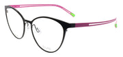 Airlock Pure P-5012 006 Women's Glasses Cat-Eye Titanium 52-16-145 Black / Pink0