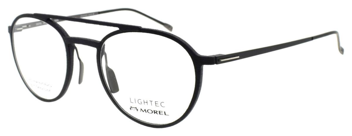 LIGHTEC 30070L GG02 Morel Men's Eyeglasses Aviator 49-19-140 Dark Grey