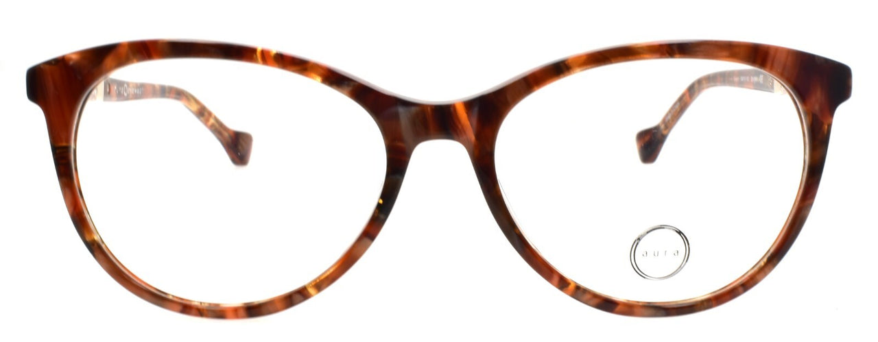 Aura Eyewear Evelyn BRN Women's Eyeglasses Frames 54-16-140 Brown Marble