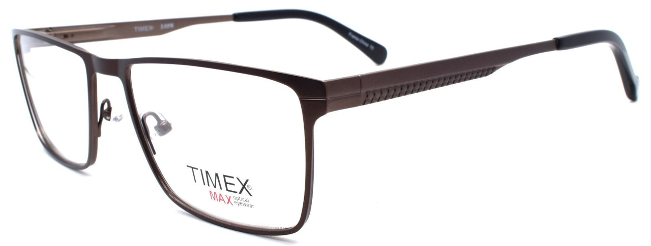 Timex 2:41 PM Men's Eyeglasses Titanium Large 56-18-150 Brown