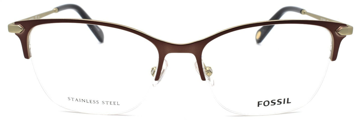 Fossil FOS 7088 09Q Women's Eyeglasses Frames Half-rim 51-16-140 Brown