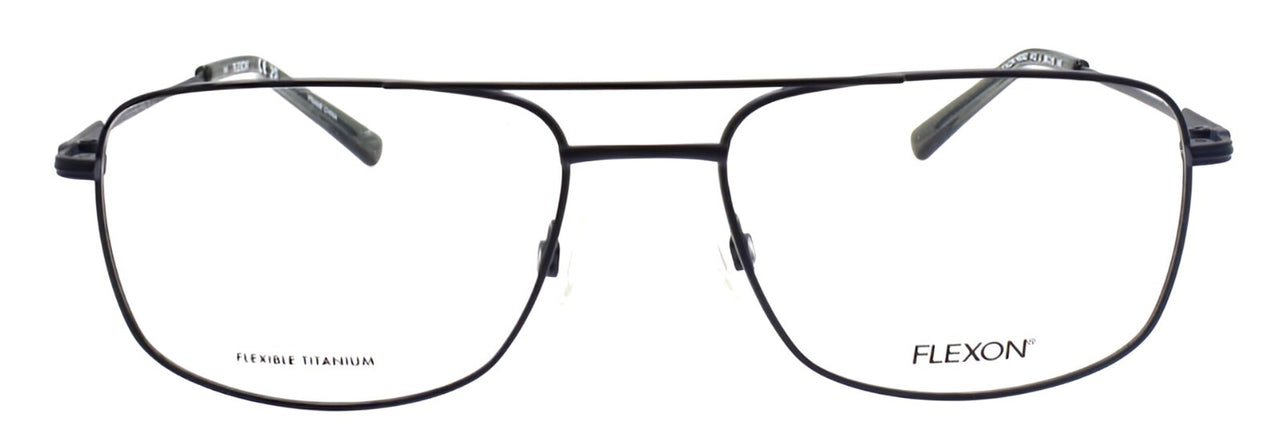 Flexon H6062 412 Men's Glasses Aviator 56-18-145 Matte Navy Flexible Titanium