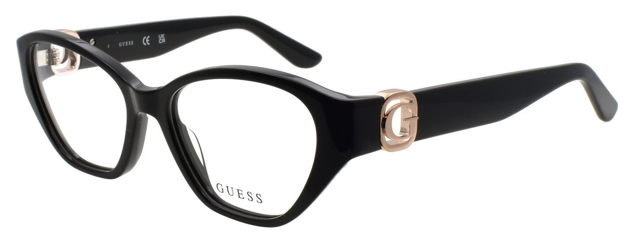 GUESS GU50119 001 Women's Eyeglasses Frames 51-16-140 Black / Gold