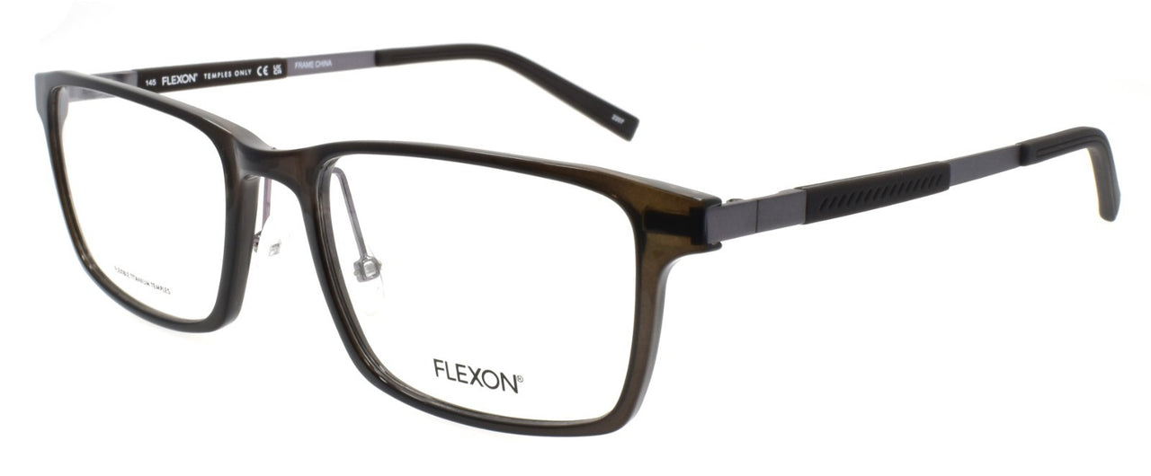 Flexon EP8008 020 Men's Eyeglasses Gray Crystal 55-19-145 Titanium Arms