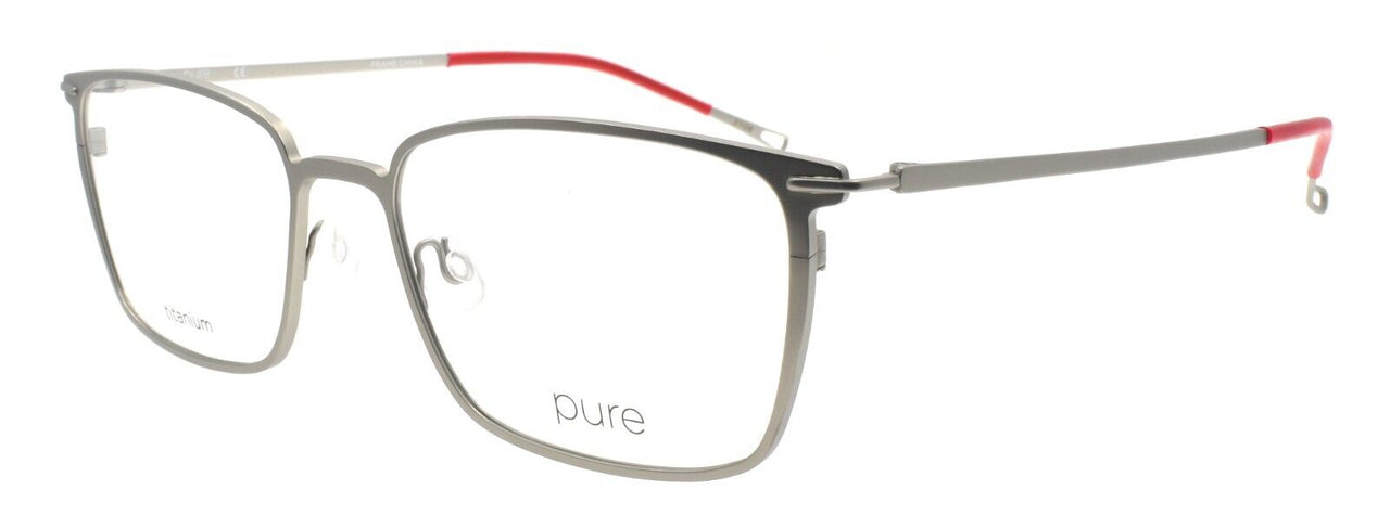 Airlock Pure P-4009 040 Men's Eyeglasses Frames Titanium 54-18-140 Matte Silver