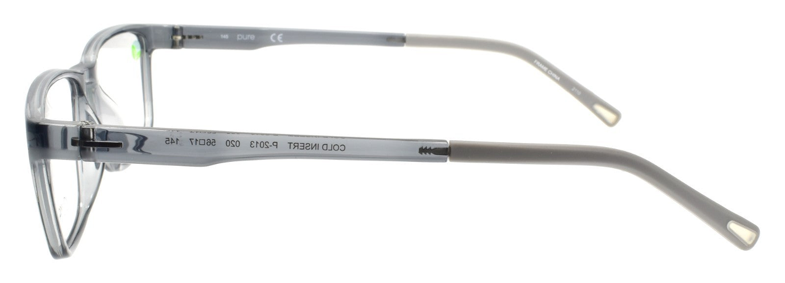Airlock P-2013 020 Pure Men's Eyeglasses Frames 56-17-145 Crystal Grey2