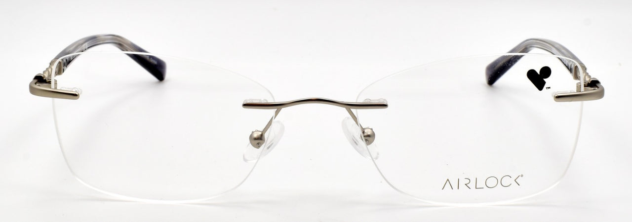 Airlock Charmed 201 040 Women's Eyeglasses Frames Rimless 51-18-140 Matte Silver