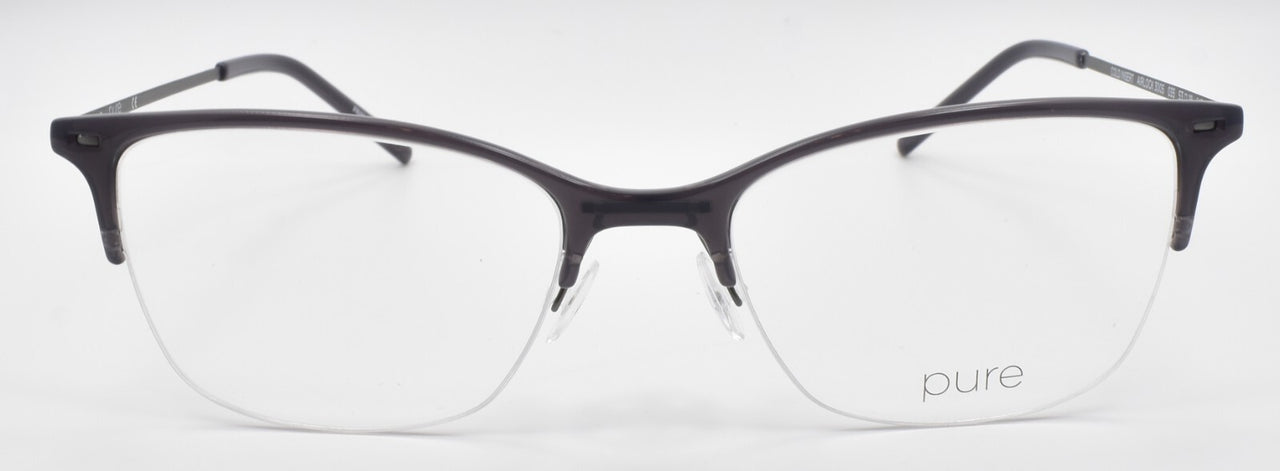 Airlock Pure 3005 035 Women's Eyeglasses Frames Half-rim 53-18-145 Dark Grey