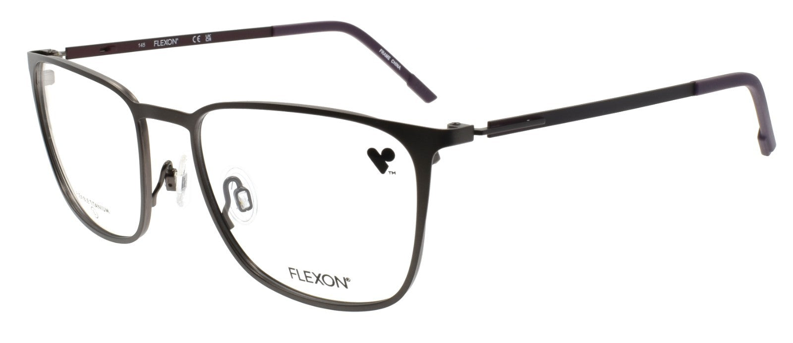 Flexon E1143 073 L Men's Eyeglasses Matte Gunmetal 54-18-145 Flexible Titanium0