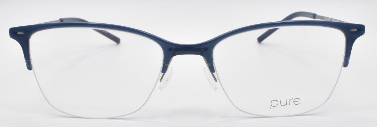 Airlock Pure 3005 434 Women's Eyeglasses Frames Half-rim 53-18-145 Blue Storm