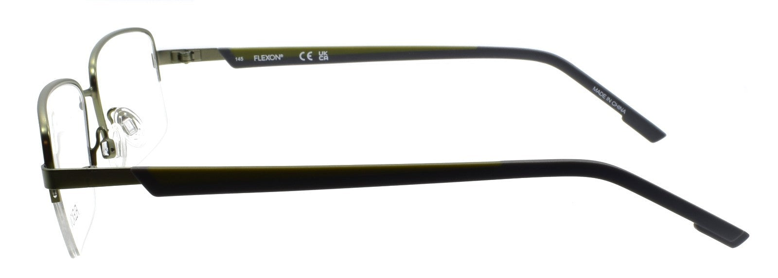 Flexon H6084 314 Men's Glasses Halfrim Matte Moss 5417145 Flexible Titanium2