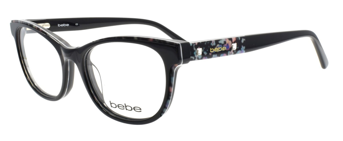 Bebe BB5198 001 Women's Eyeglasses Frames 51-17-135 Jet Black / Crystals